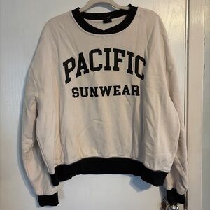 Pacific Sunwear Cream and Black Women's Sweater
